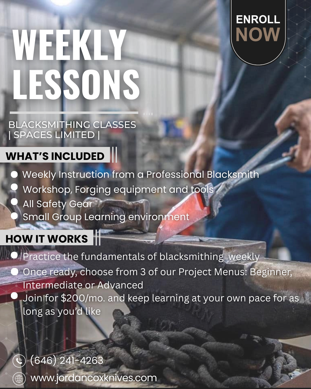 Weekly Wednesday Blacksmithing Lessons