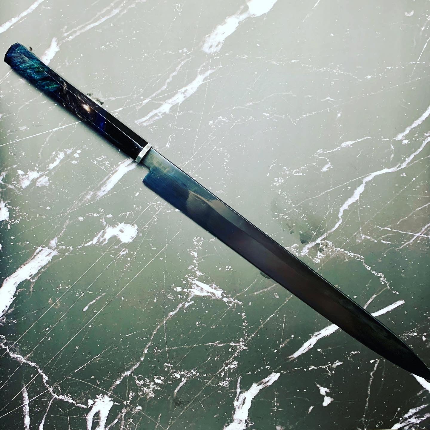 Gun blued high carbon Sashimi knife