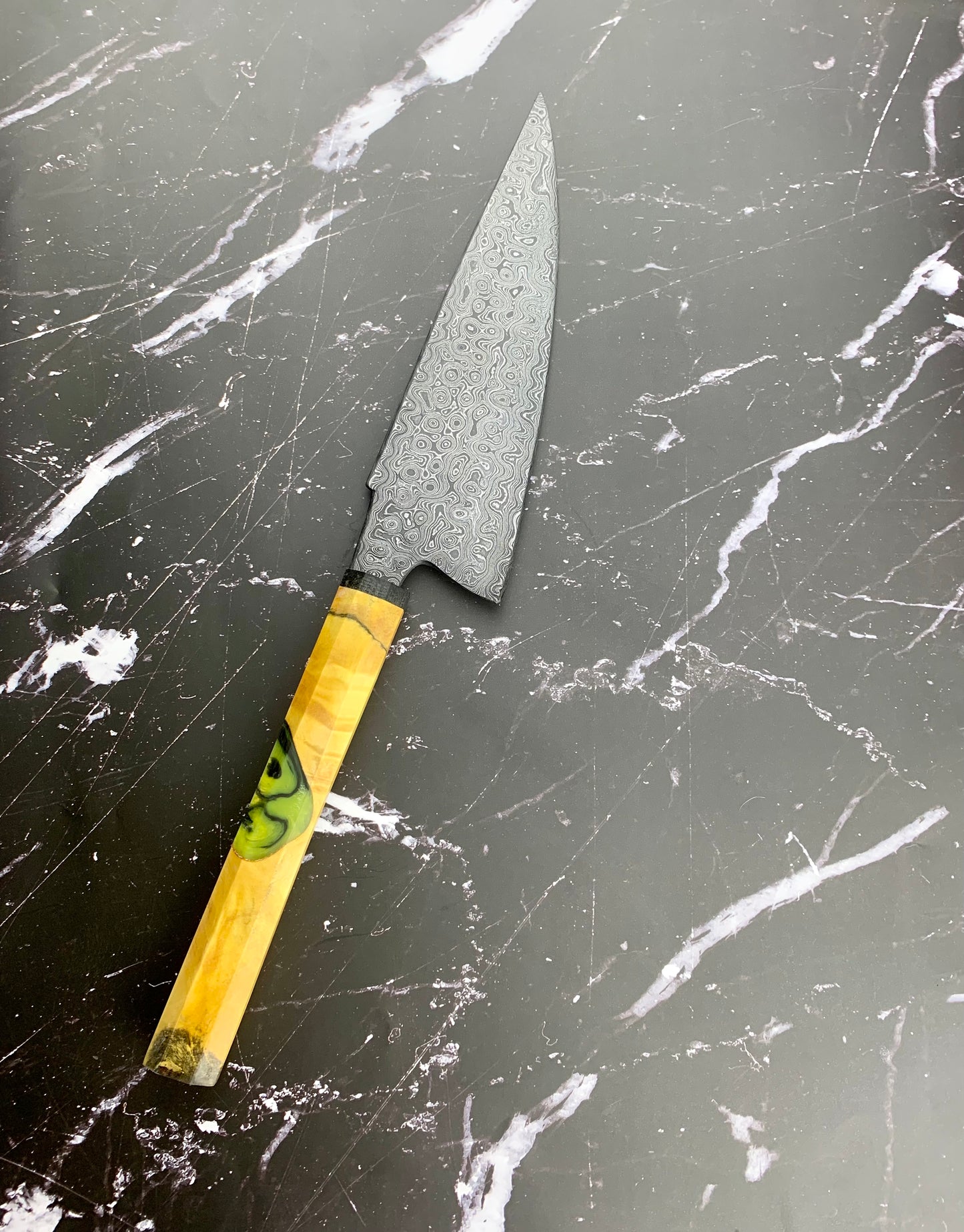 Western style Damascus chefs knife