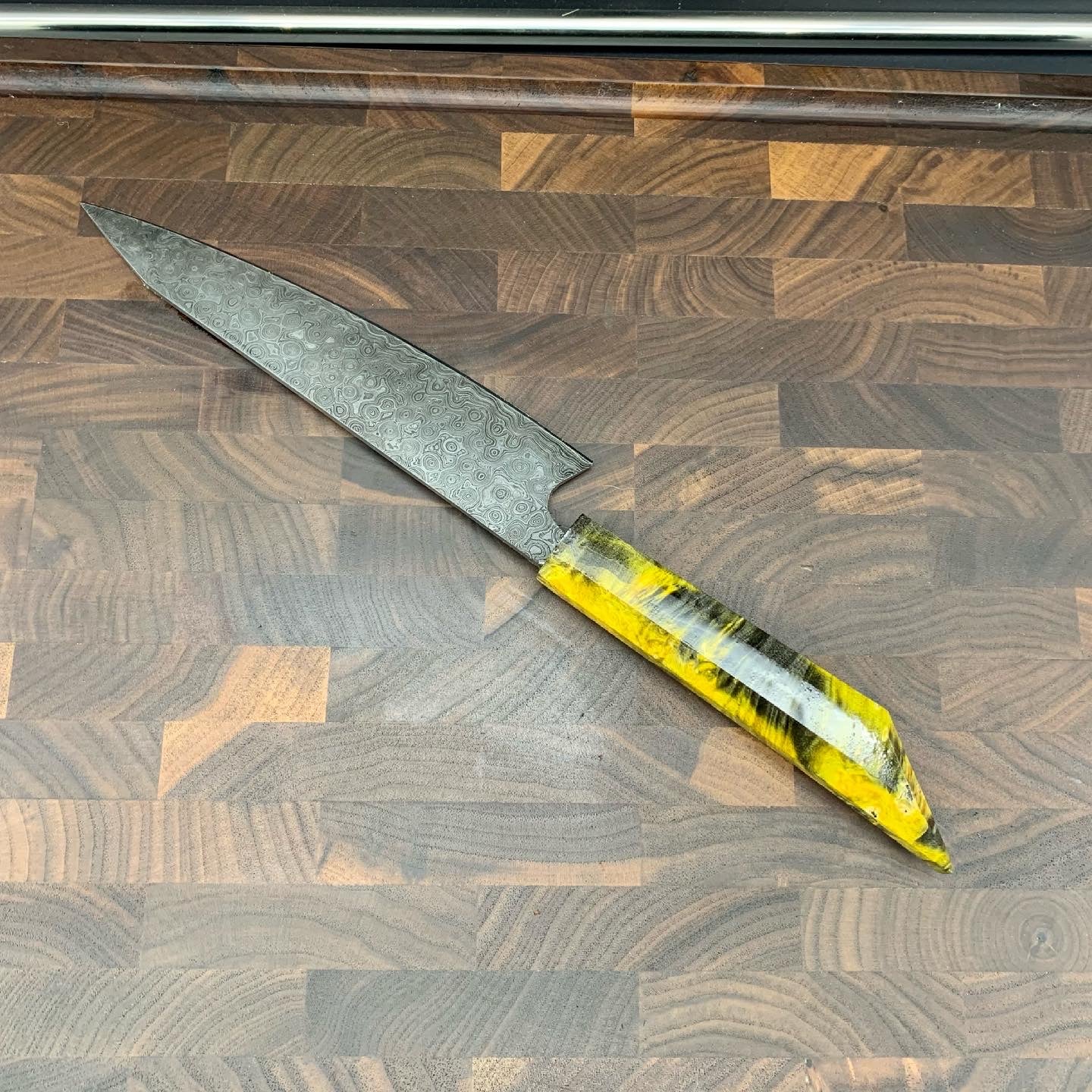 Raindrop Damascus Petty Knife